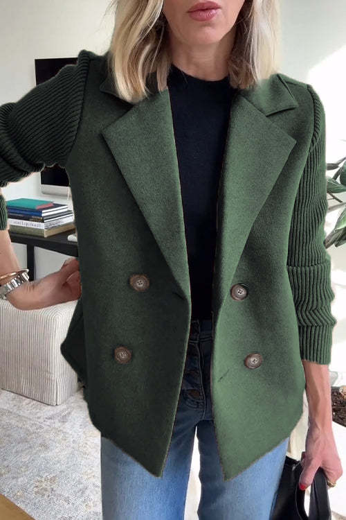 Edda™ | Giacca Elegante con Maniche Lavorate a Maglia