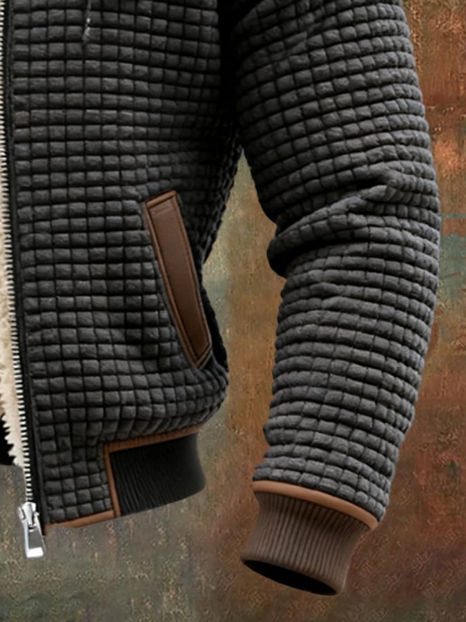 BRIAN – GIACCA CUCITA CON FODERA IN SHERPA E ZIP