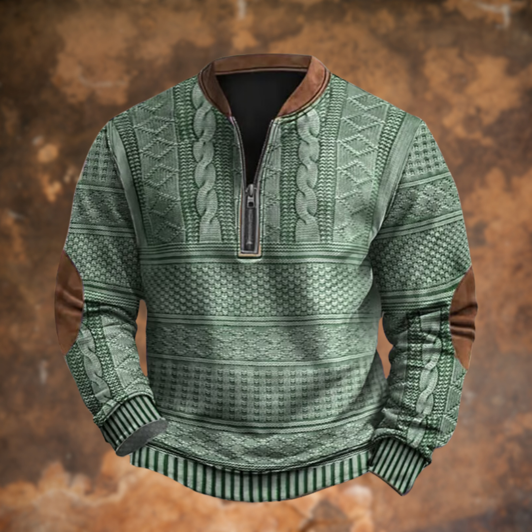 Kevin / Maglione lavorato a maglia con zip