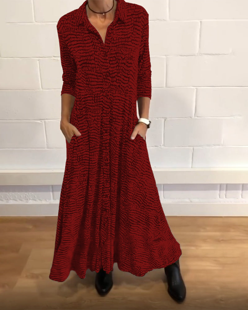 CLARA – ELEGANTE ABITO MAXI A CAMICIA