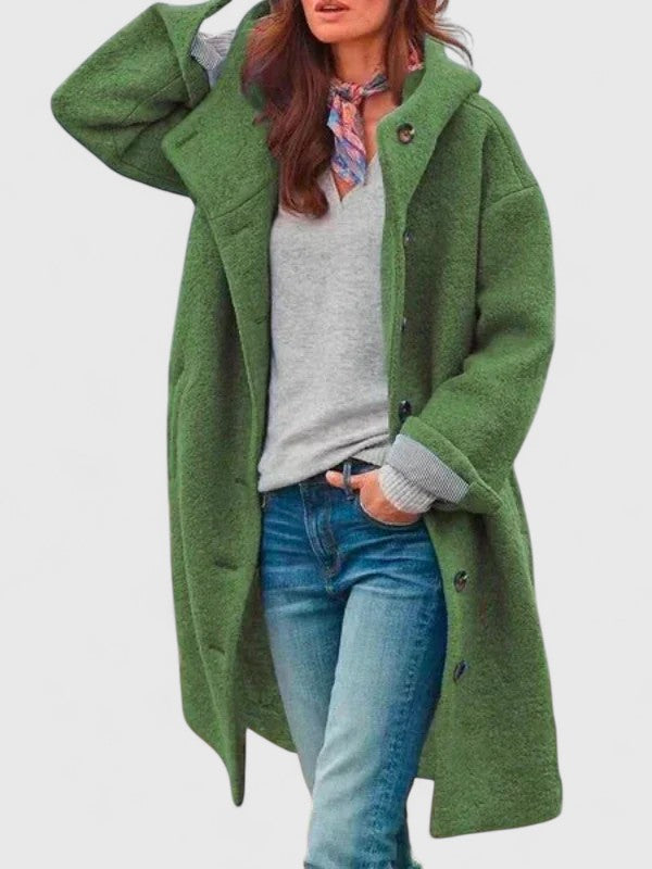 MARIS – GIACCA TEXTURIZZATA CON CAPPUCCIO