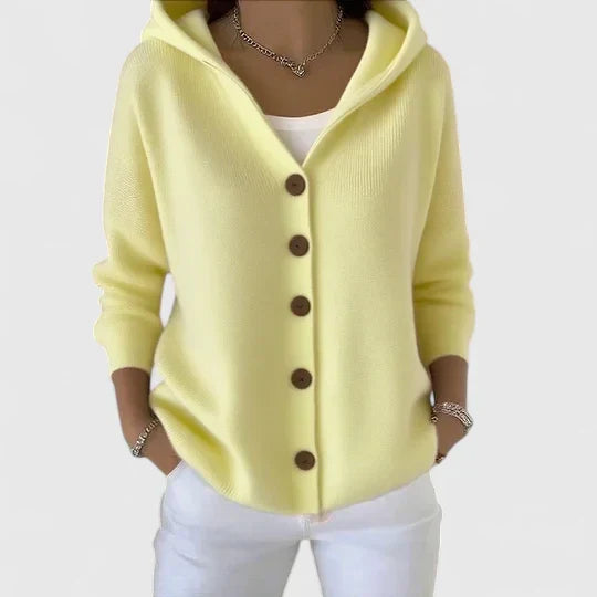 VERA – GILET CON CAPPUCCIO E BOTTONI