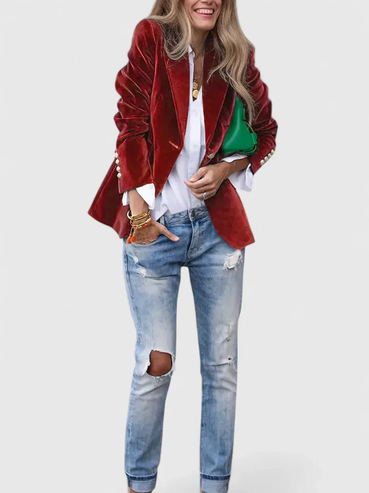 VALERIE – BLAZER IN VELLUTO ELEGANTE