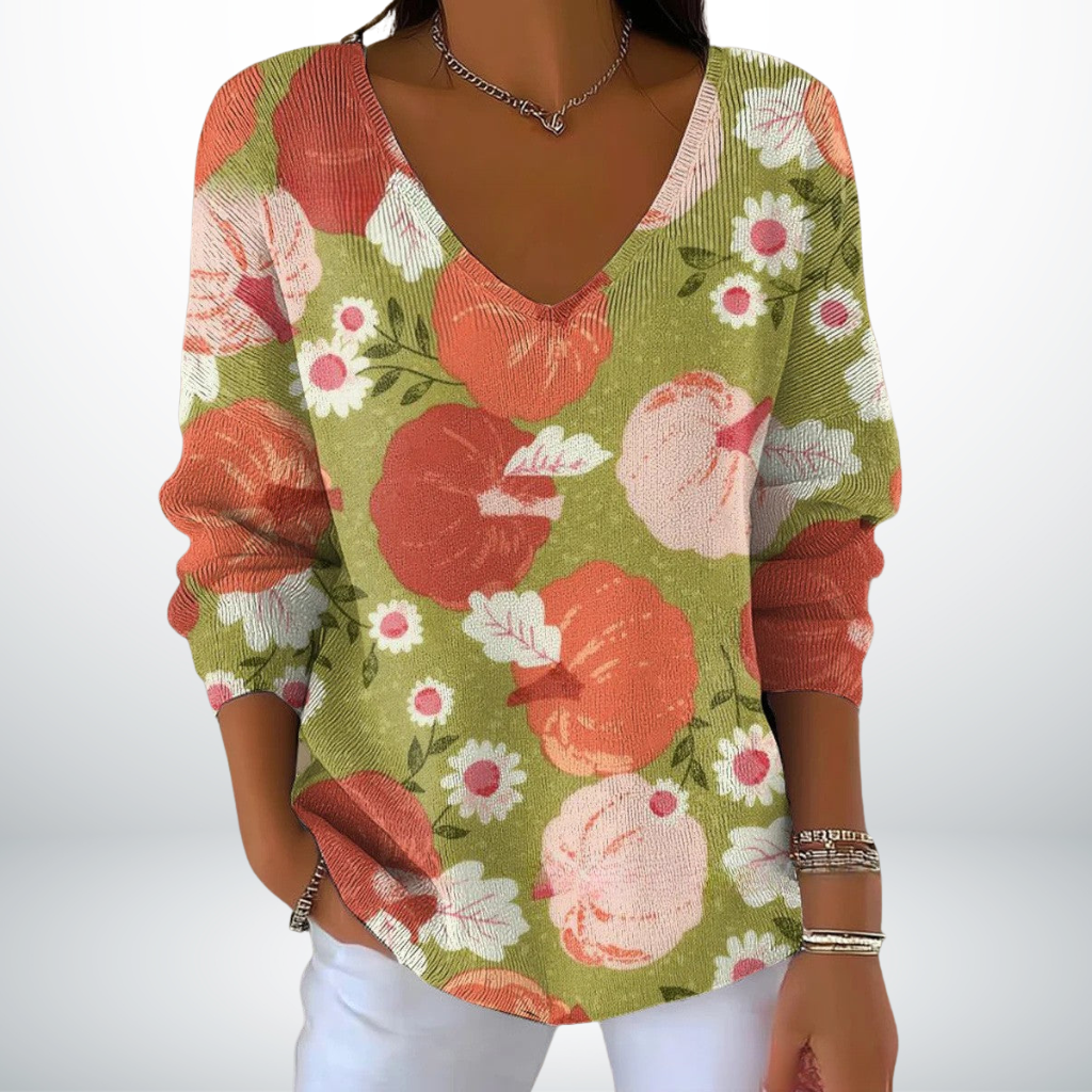 Evelien™ – Pullover Elegante con Scollatura a V