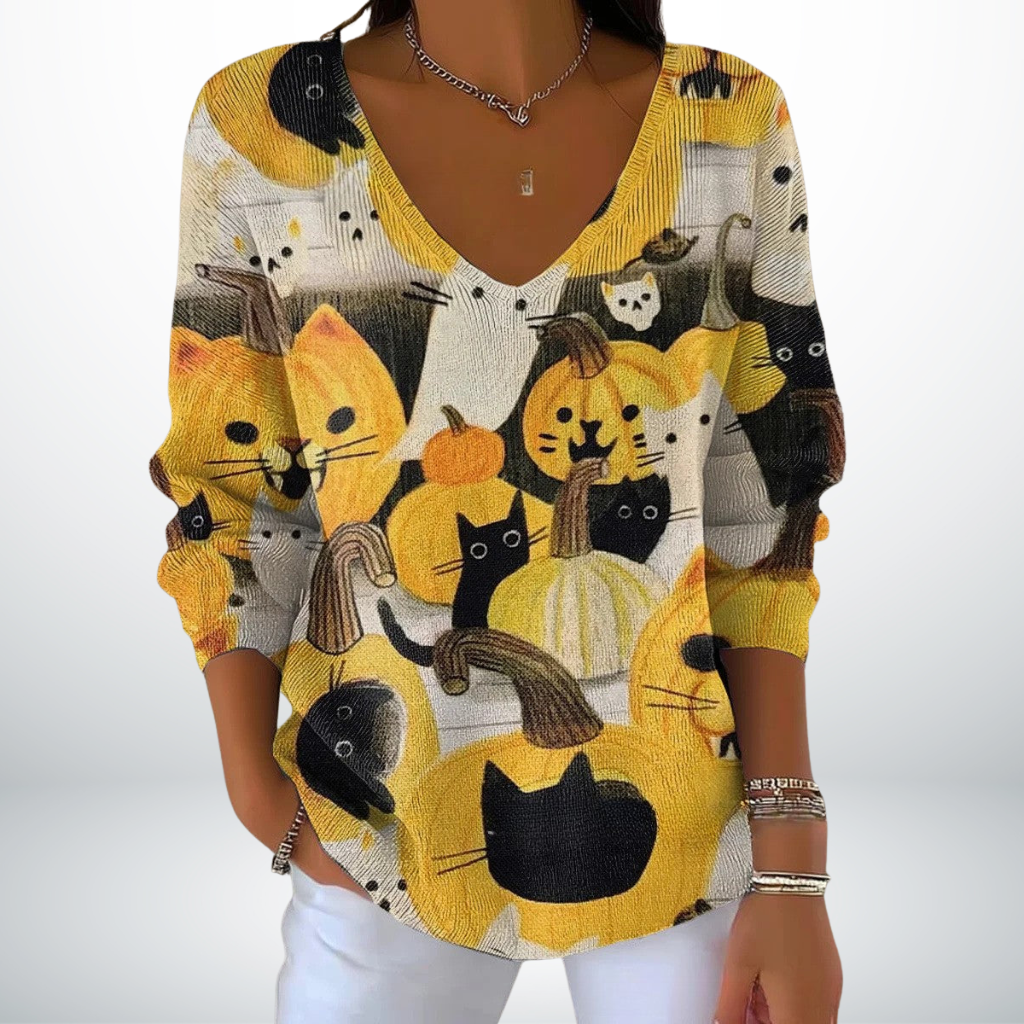 Evelien – Maglione Elegante con Scollo a V