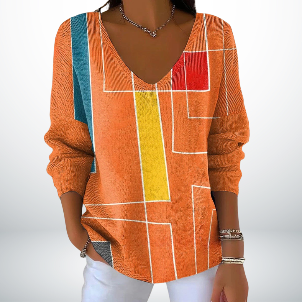 Evelien – Pullover V-collo Confortevole