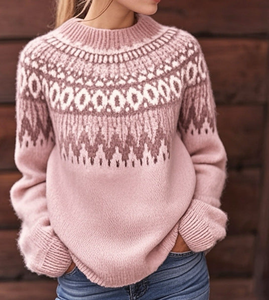 Gerda™ | Maglione rosa con stampa