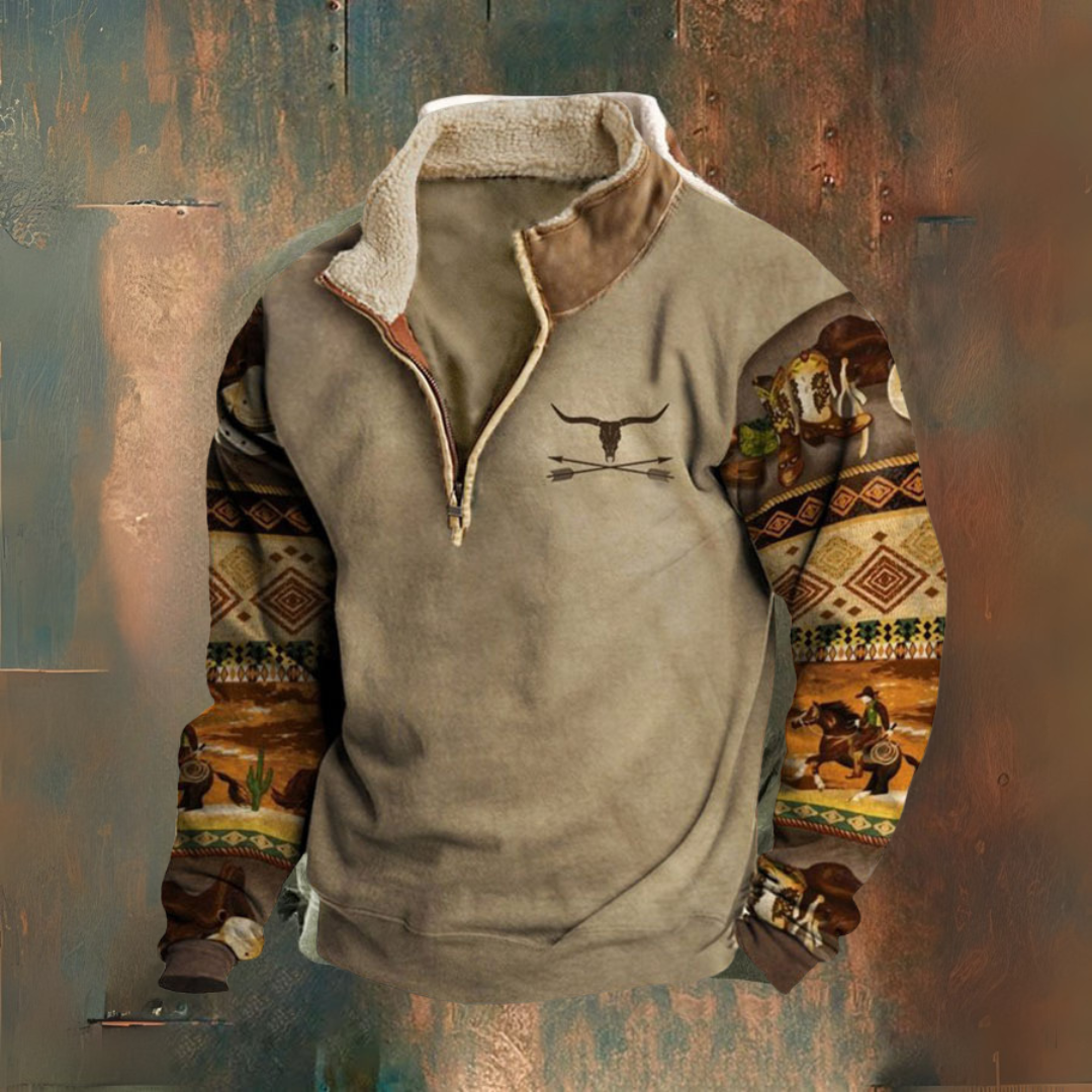 Buitenpost – Fleecejack a mezza zip Autunno/Inverno