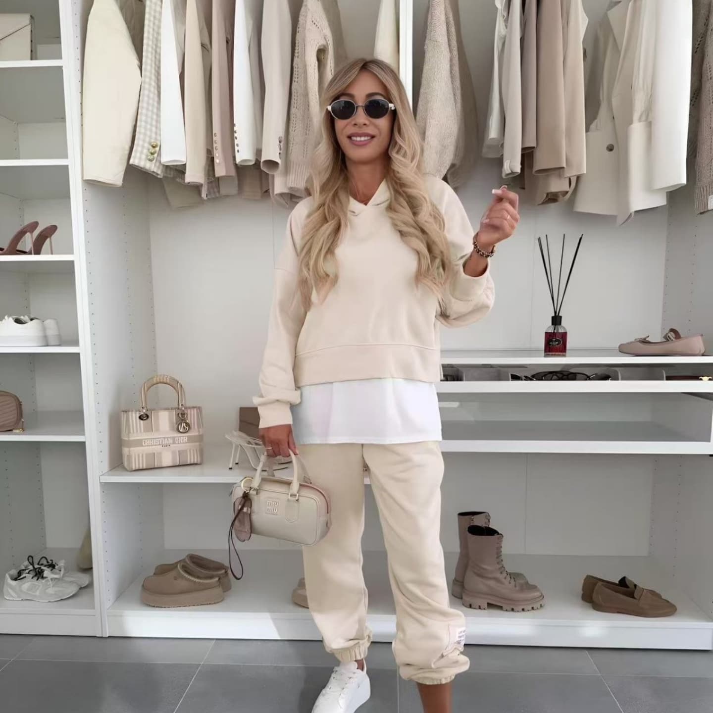 BEATRICE – COMPLETO DA JOGGING RILASSATO CON CAPPUCCIO