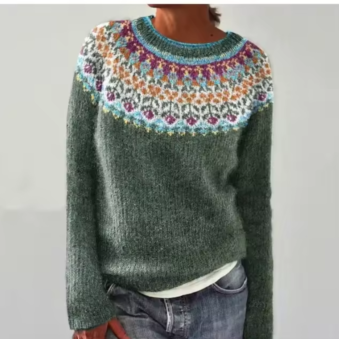 Elisa | Accogliente Maglione Retro