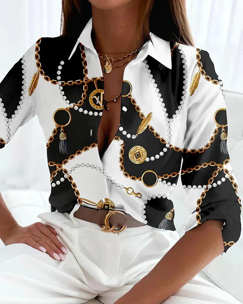 Viola™ | Blusa moderna con una stampa elegante