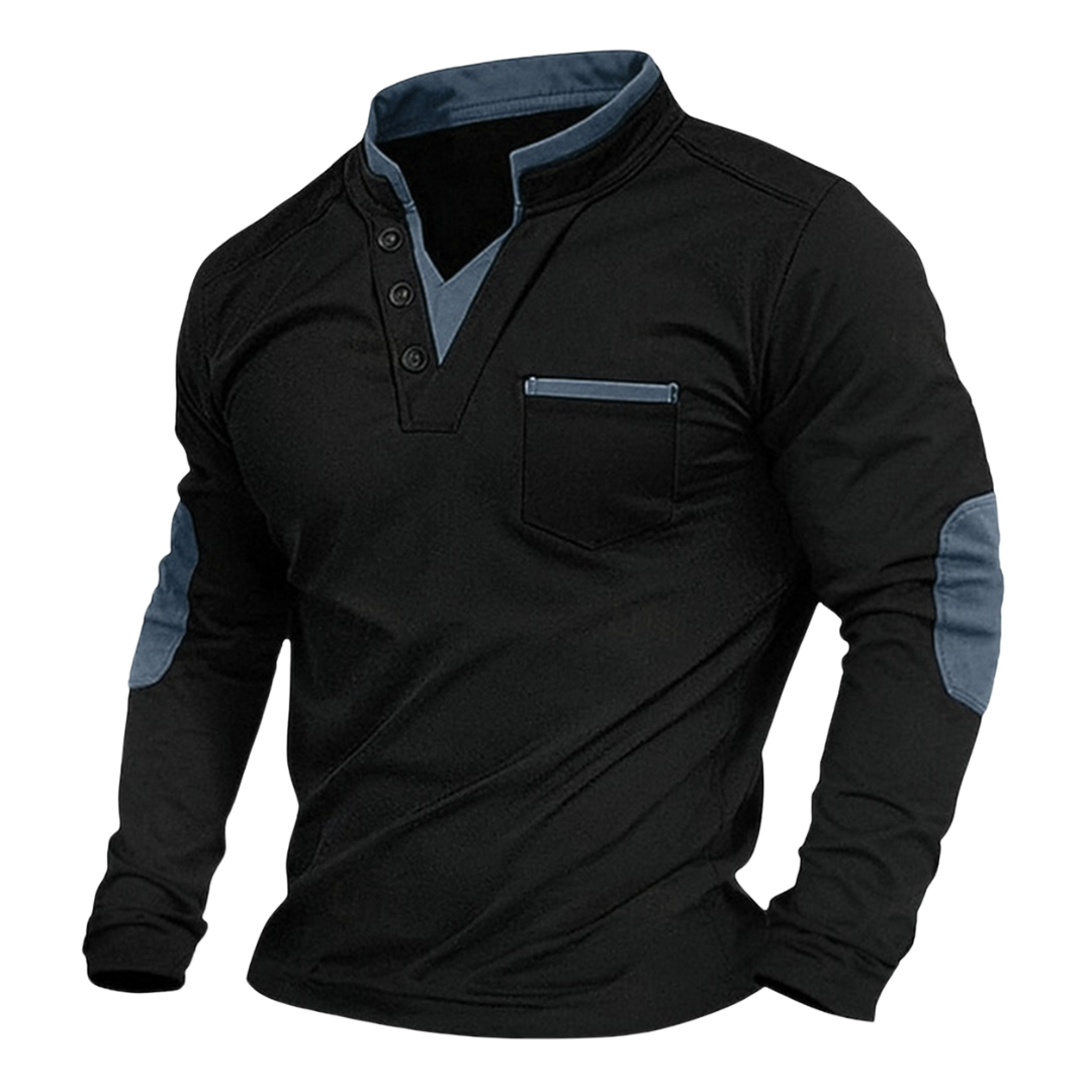 MARCUS β CAMICIA A MANICHE LUNGHE CON DETTAGLI A CONTRASTO