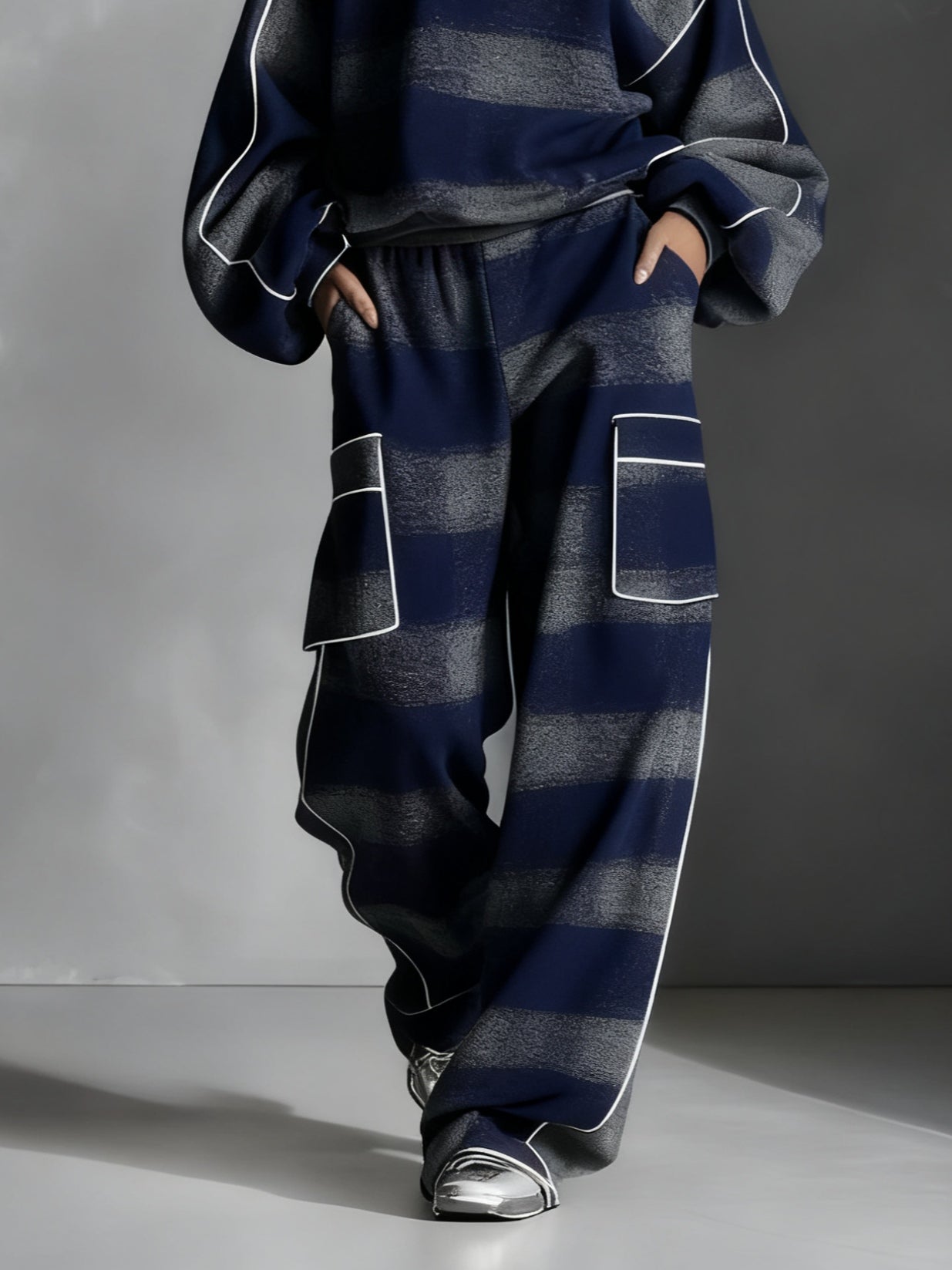 ELSA – COMPLETO LOUNGE OVER SIZE A RIGHE