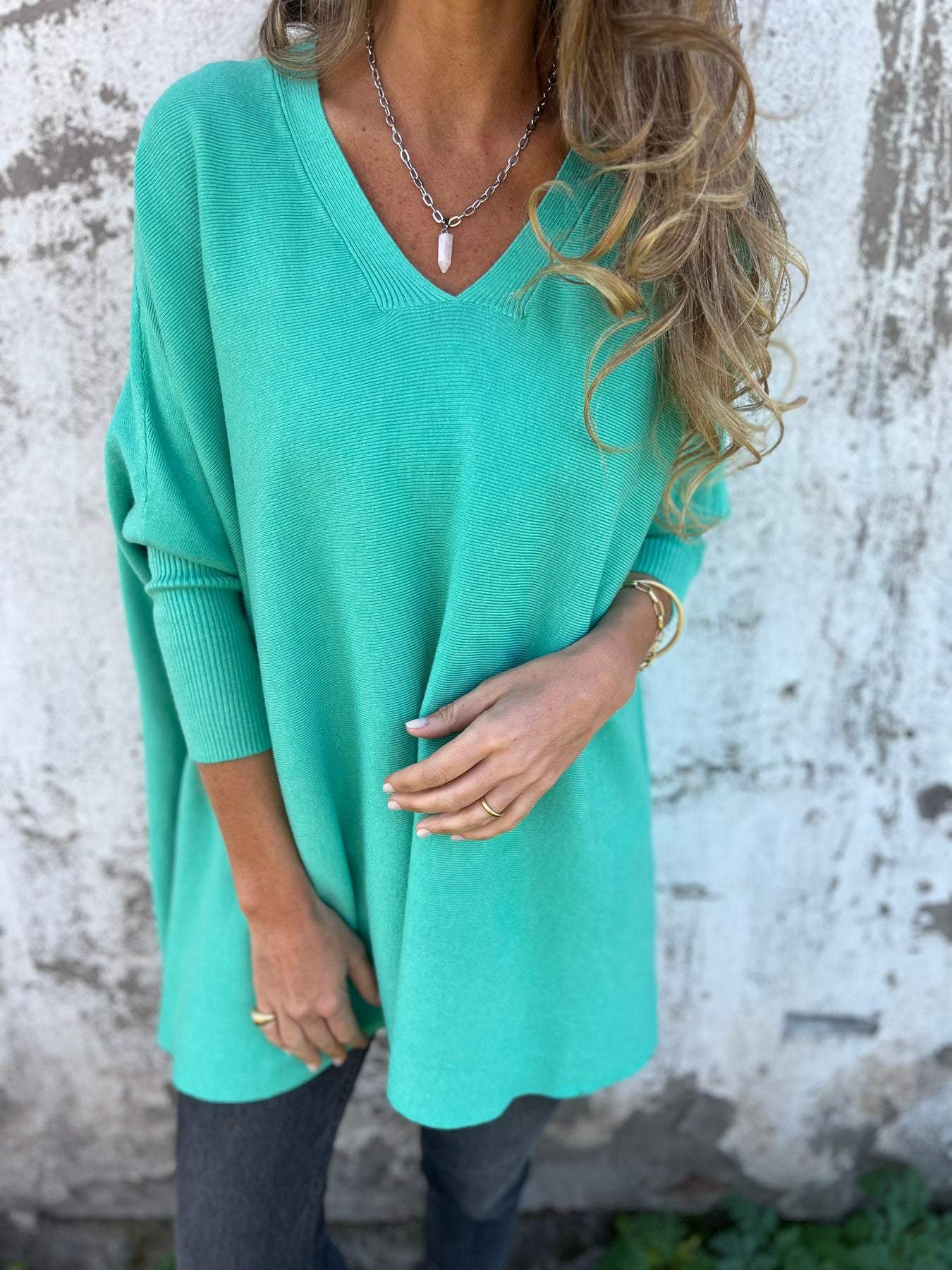 Kyra™ | Maglione Comodo in Maglia con Scollatura a V e Maniche Lunghe