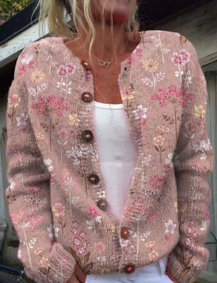 Hebe™ | Elegante cardigan con stampa floreale