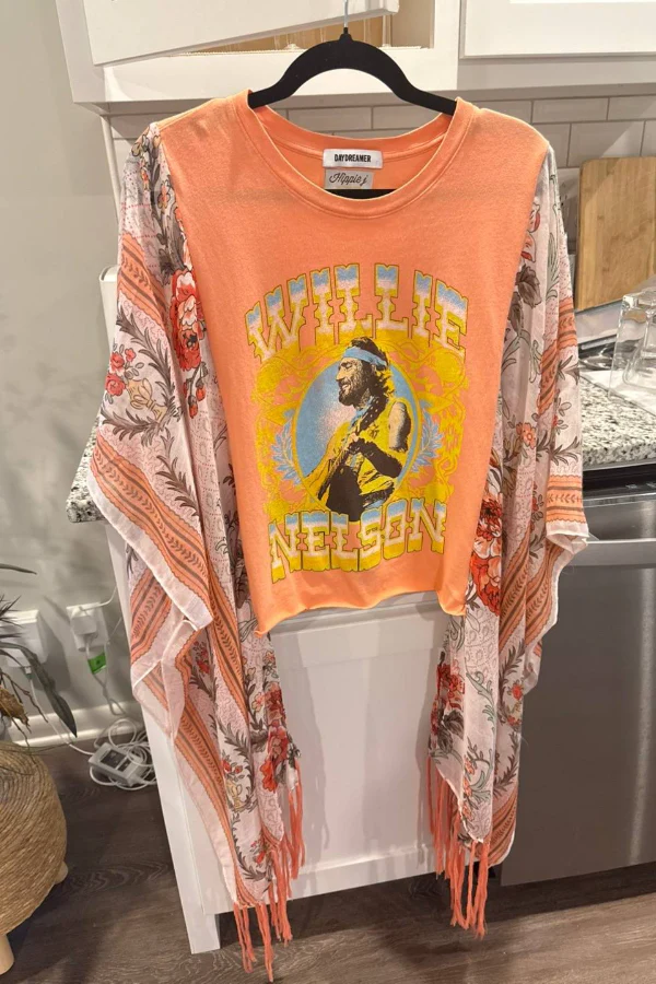SIENNA – TOP KIMONO GRAFICO VINTAGE WESTERN