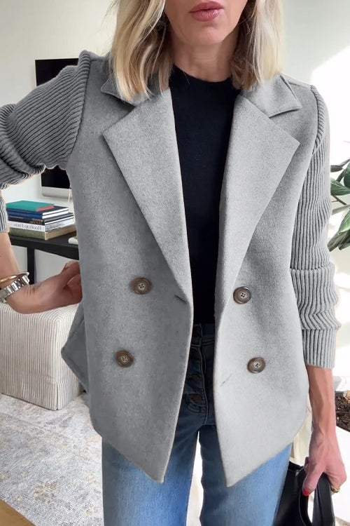 Katrin™ | Giacca casual con maniche a patchwork