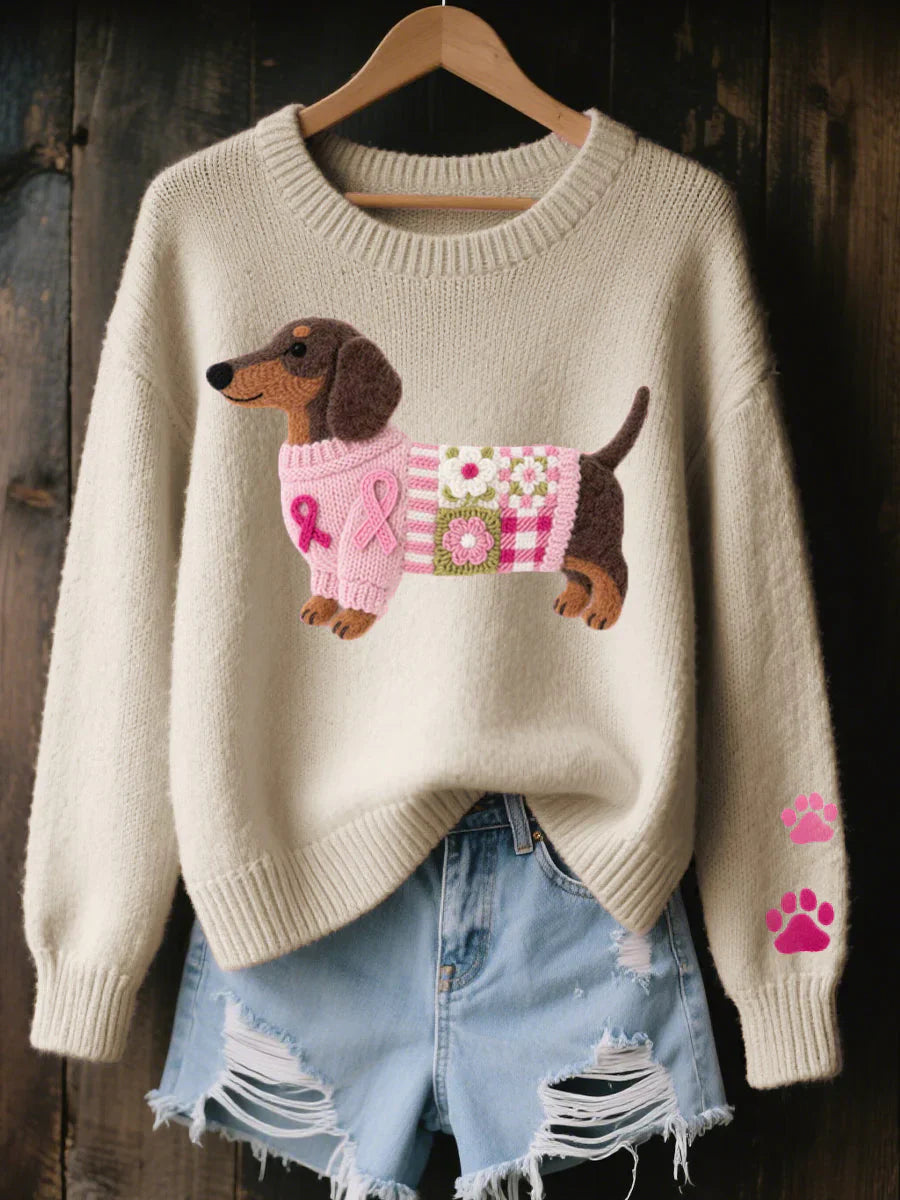 JILL – MAGLIONE PATCHWORK ROSA