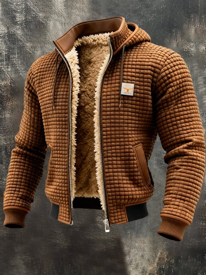 BRIAN – GIACCA CUCITA CON FODERA IN SHERPA E ZIP