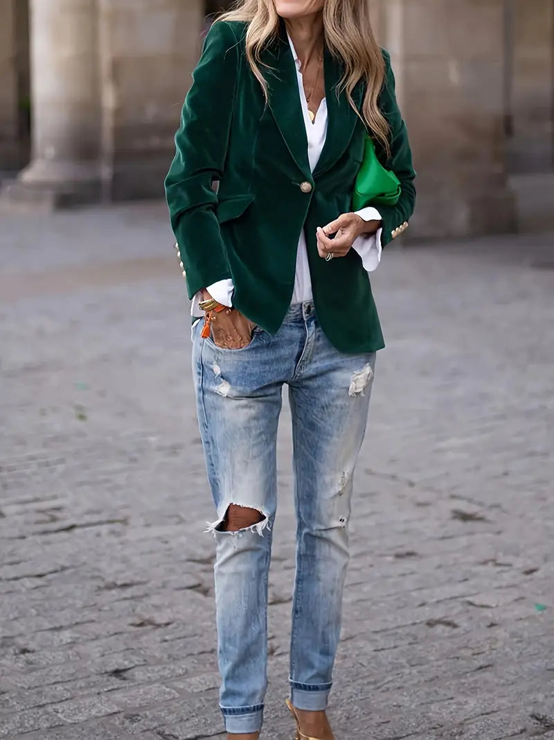 Keet™ | Elegante Blazer in Velluto