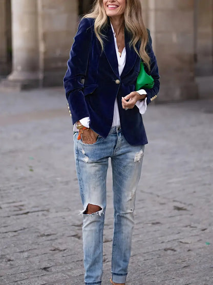 Keet™ | Elegante Blazer in Velluto
