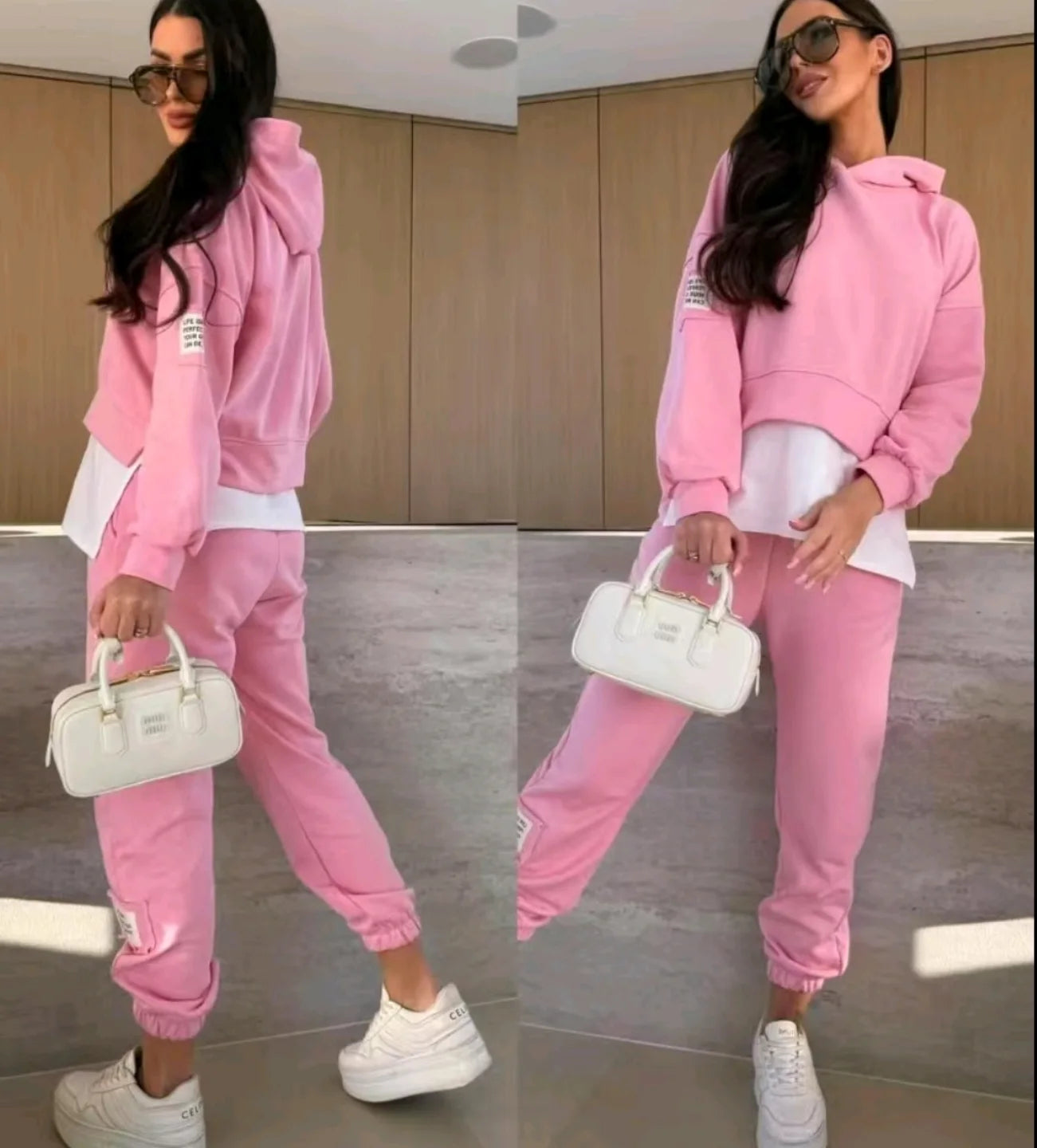 BEATRICE – COMPLETO DA JOGGING RILASSATO CON CAPPUCCIO