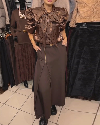 Oravelline - Pantaloni Eleganti con Zip Moderna