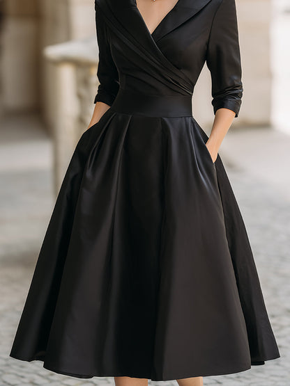 CELINE – ABITO MIDI ELEGANTE IN STILE WRAP