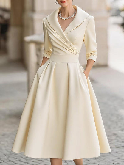 CELINE – ABITO MIDI ELEGANTE IN STILE WRAP