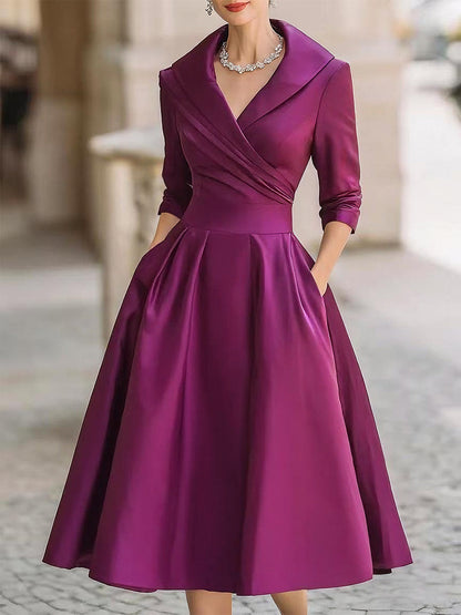 CELINE – ABITO MIDI ELEGANTE IN STILE WRAP