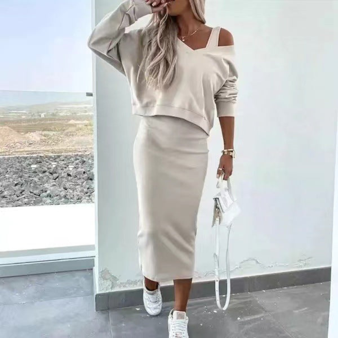 Annelien™ | Set Elegante con Maglione e Gonna