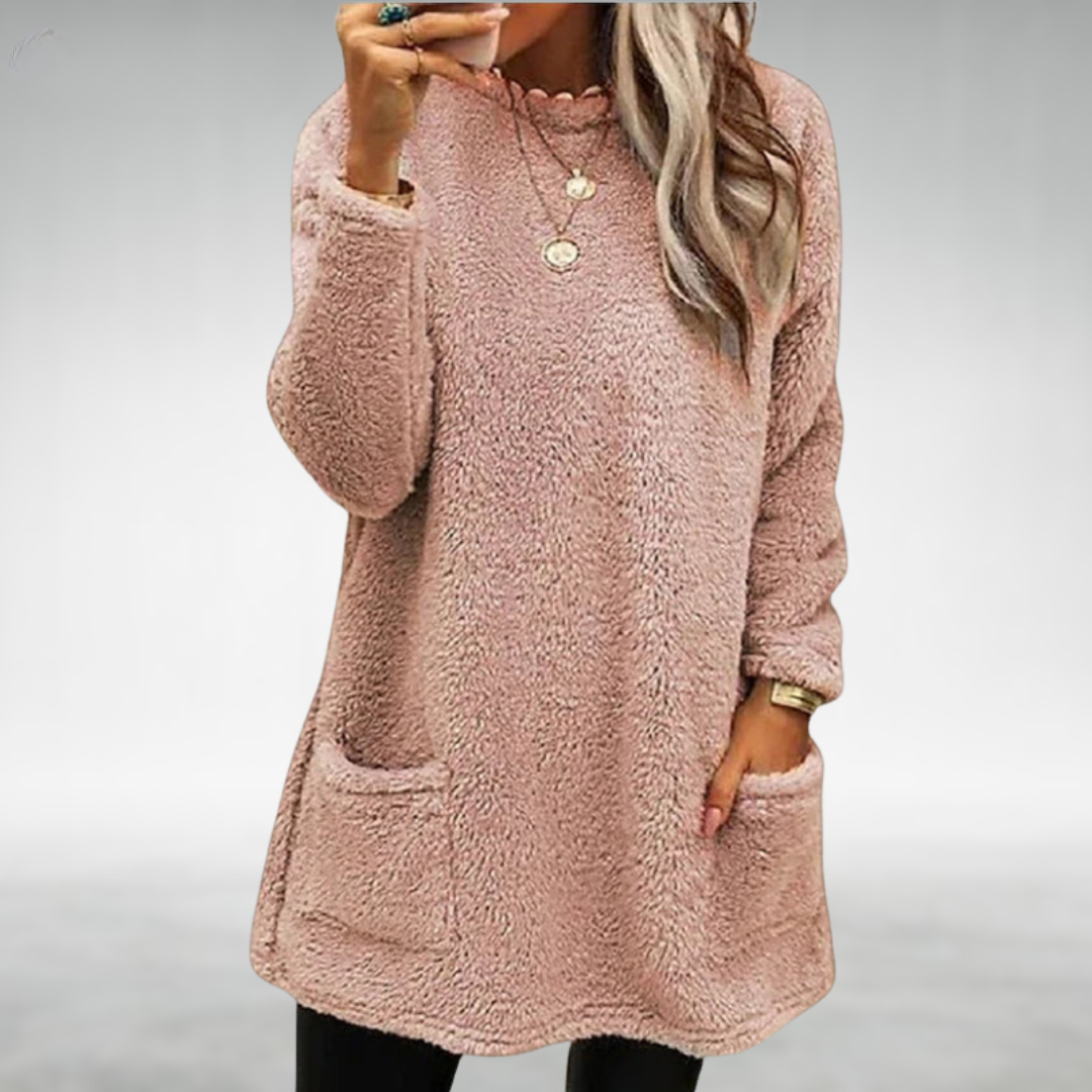 LILY - MAGLIONE IN TESSUTO TEDDY ACCOGLIENTE