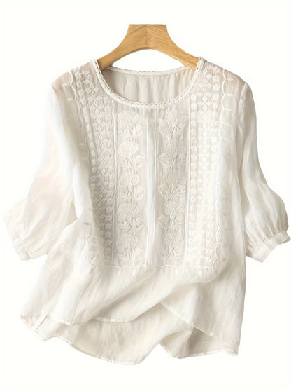 NATALIE – ELEGANZA SENZA TEMPO BLUSA RICAMATA
