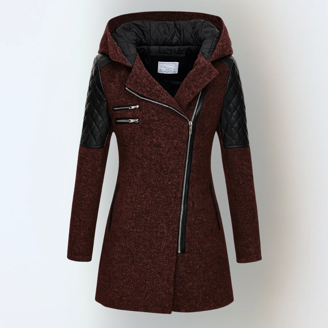LILLIAN – GIACCA IN MISTO LANA STRUTTURATA CON CAPPUCCIO