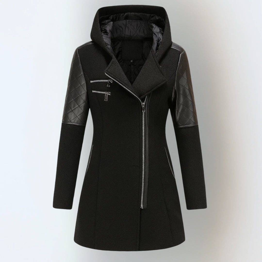 LILLIAN – GIACCA IN MISTO LANA STRUTTURATA CON CAPPUCCIO