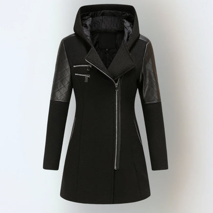LILLIAN – GIACCA IN MISTO LANA STRUTTURATA CON CAPPUCCIO