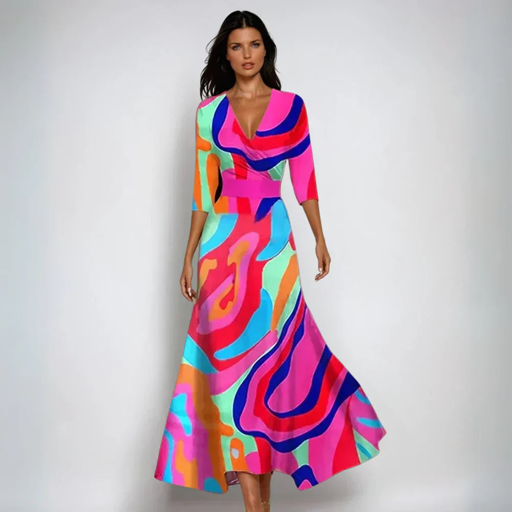 Desiree™ | Abito Maxi a Fiori Luxe
