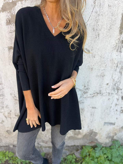 Kyra™ | Maglione Comodo in Maglia con Scollatura a V e Maniche Lunghe