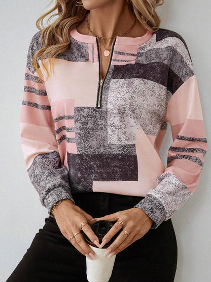SANDRA – BLUSA ZIP-UP MODERNA