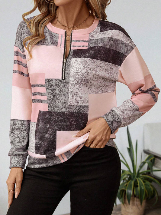 SANDRA – BLUSA ZIP-UP MODERNA