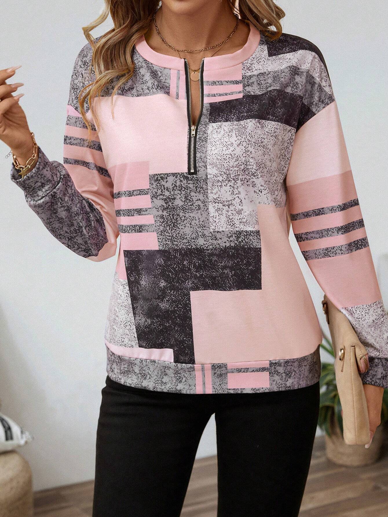 SANDRA – BLUSA ZIP-UP MODERNA