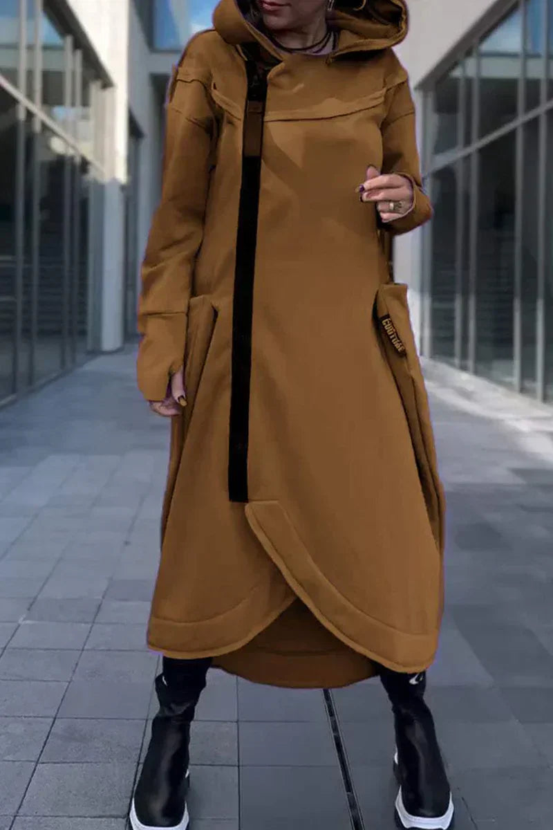 LILIANE – CAPPOTTO LUNGO MODERNO CON CAPPUCCIO