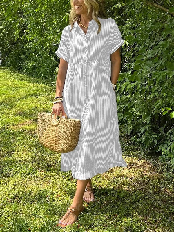 CLAIRE – ABITO CAMICIA STRIATO SENZA SFORZO