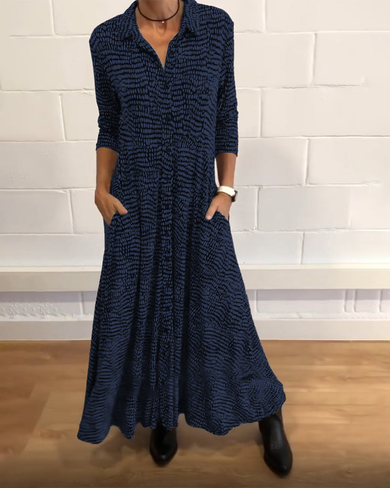 CLARA – ELEGANTE ABITO MAXI A CAMICIA
