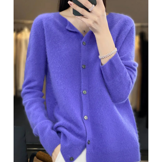 DIANE – CARDIGAN CON COLLO ROTONDO CONFORTEVOLE