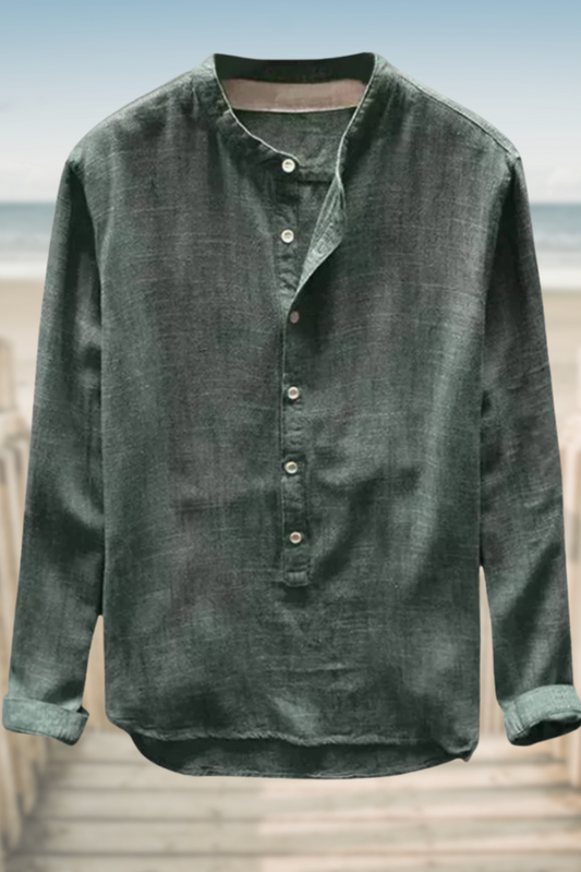 ETHAN – CAMICIA CON COLLETTO MANDARINO RILASSATA
