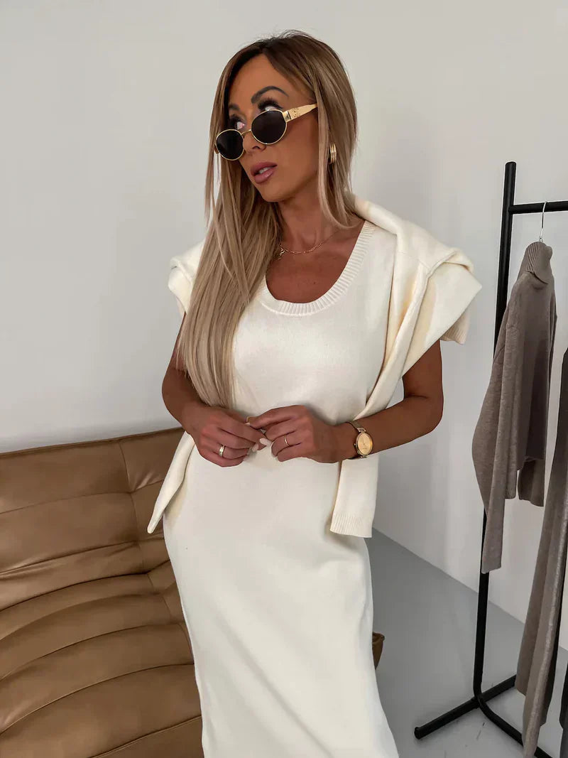 ELENA – MAGLIONE CON COLLO ALTO IN MAGLIA