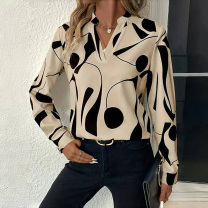 Olivia™ | Blusa Stampa Astratta