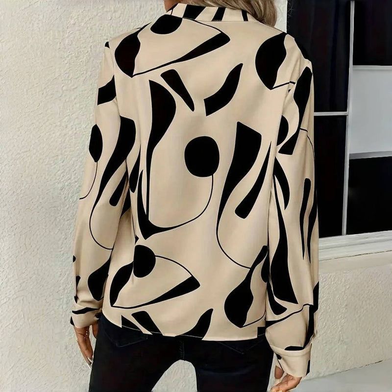 Olivia™ | Blusa Stampa Astratta