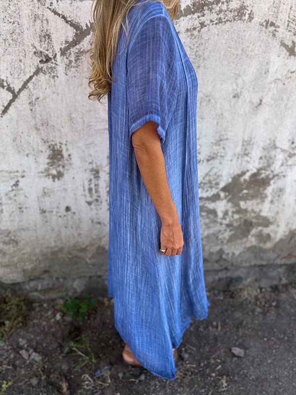 Dymphna™ | Abito V-scollo Lungo